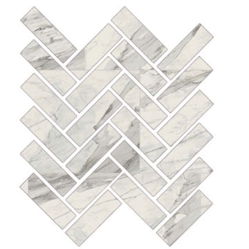 Picture of Florim USA - Epic Mosaic Herringbone Matte Apuano