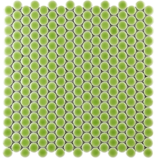 Picture of SOHO Studio Corp - Simple Mosaic Rimmed Penny Rounds Key Lime