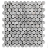 Picture of Elon Tile & Stone - 1 Rounds Mosaics Bianco Carrara Honed