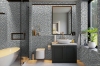 Picture of Elon Tile & Stone - 1 Rounds Mosaics Tri-Blend Ming Green White Thassos Blue Celeste Polished