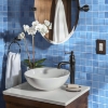 Picture of Bati Orient - Glass Pool Striped Light Blue
