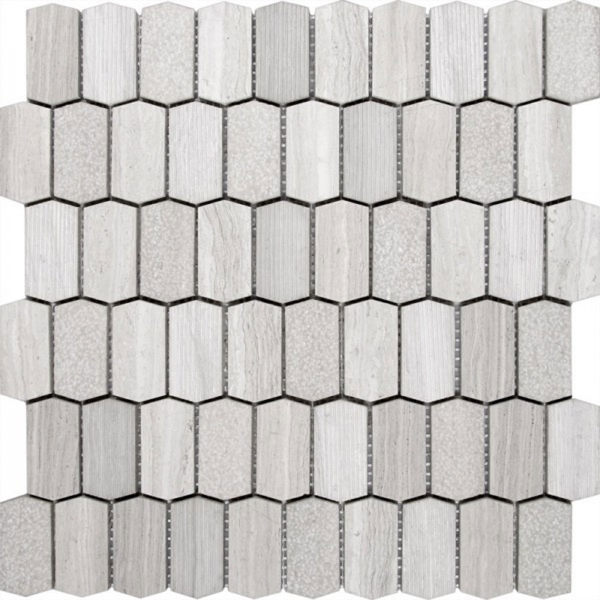 Picture of Bati Orient - Limestone Hexagon Multi Finish Grey