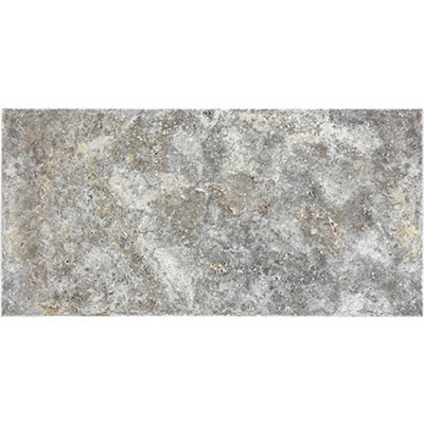 Picture of Anatolia Tile & Stone - Travertine Chiseled & Brushed 8 x 16 Silver Ash