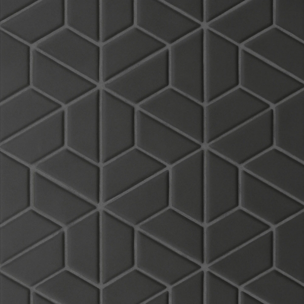 Picture of Bedrosians - Le Cafe Mosaic Half Hexagon Black Matte