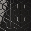 Picture of Bedrosians - Le Cafe Mosaic Half Hexagon Black Glossy