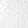 Picture of Bedrosians - Le Cafe Mosaic Half Hexagon White Glossy