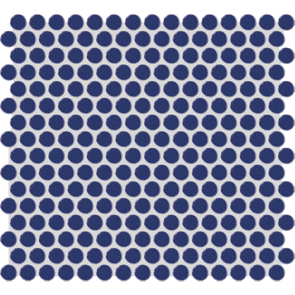 Picture of American Olean - Color Story Mosaic Penny Rounds Glossy Sapphire Sky