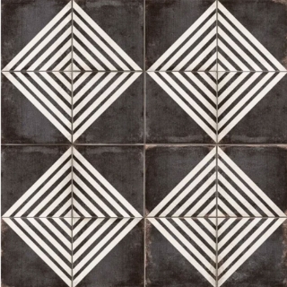 Picture of Bedrosians - Vivace 9 x 9 Deco Roads Caviar Matte