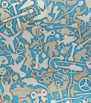 Picture of Bisazza Mosaico - Decori 10 - Silhouette Silhouette Turquoise
