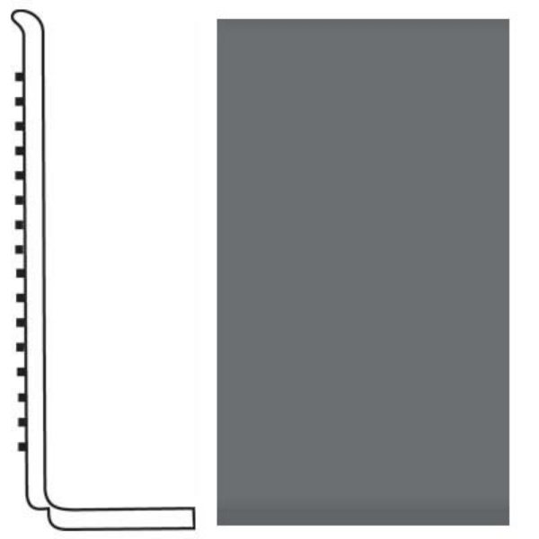 Picture of Roppe - Pinnacle Rubber Wall Base 4 (Sanitary Toe Base) Charcoal