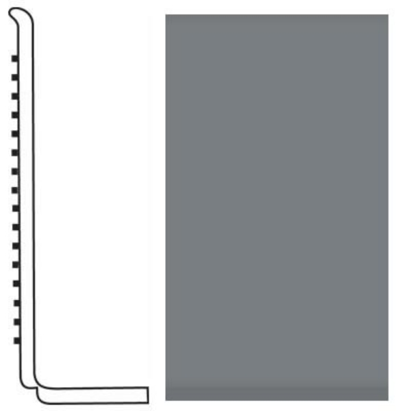 Picture of Roppe - Pinnacle Rubber Wall Base 4 (Sanitary Toe Base) Dark Gray