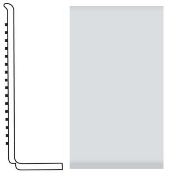 Picture of Roppe - Pinnacle Rubber Wall Base 4 (Sanitary Toe Base) Iceberg