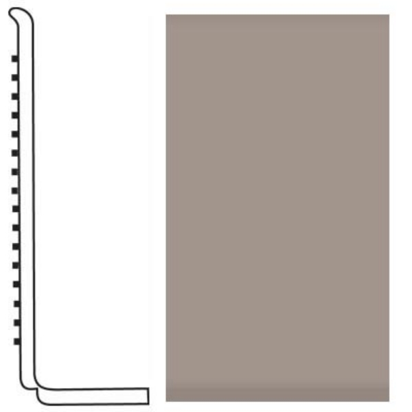 Picture of Roppe - Pinnacle Rubber Wall Base 4 (Sanitary Toe Base) Pewter