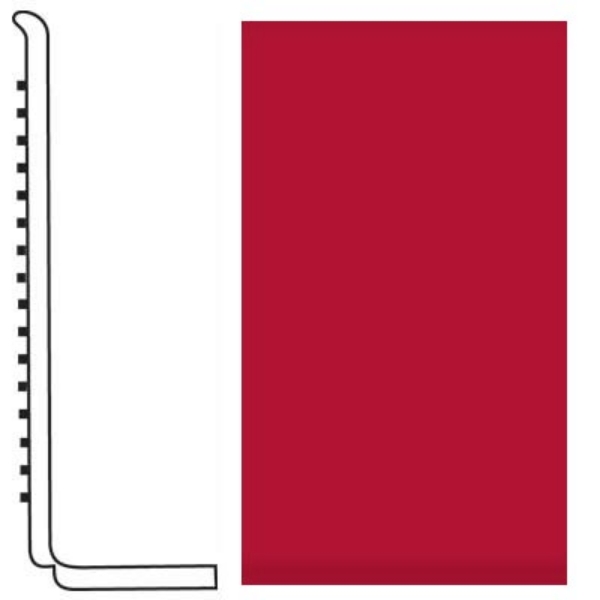 Picture of Roppe - Pinnacle Rubber Wall Base 4 (Sanitary Toe Base) Red