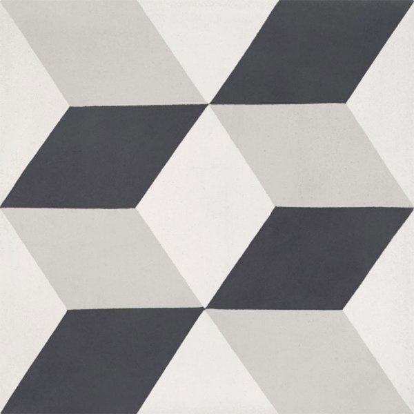 Picture of Bati Orient - Cement Tiles Modern Off White Antracite