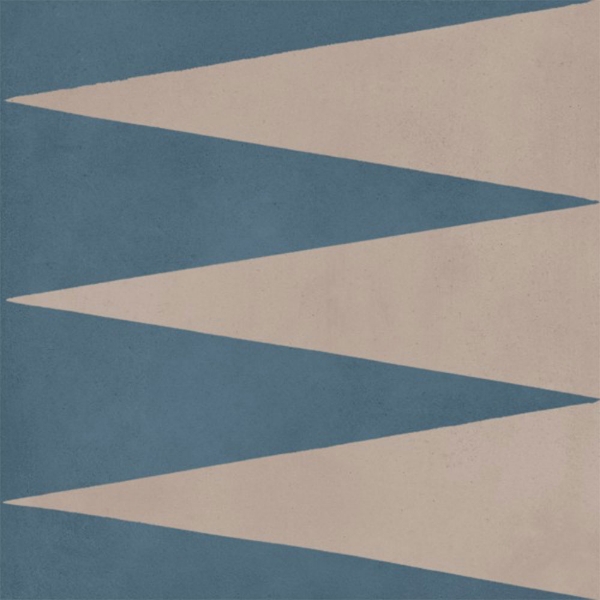 Picture of Bati Orient - Cement Tiles Modern Arrow Deep Blue and Beige