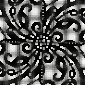 Picture of Bisazza Mosaico - Decori Opus Romano - Embroidery Black