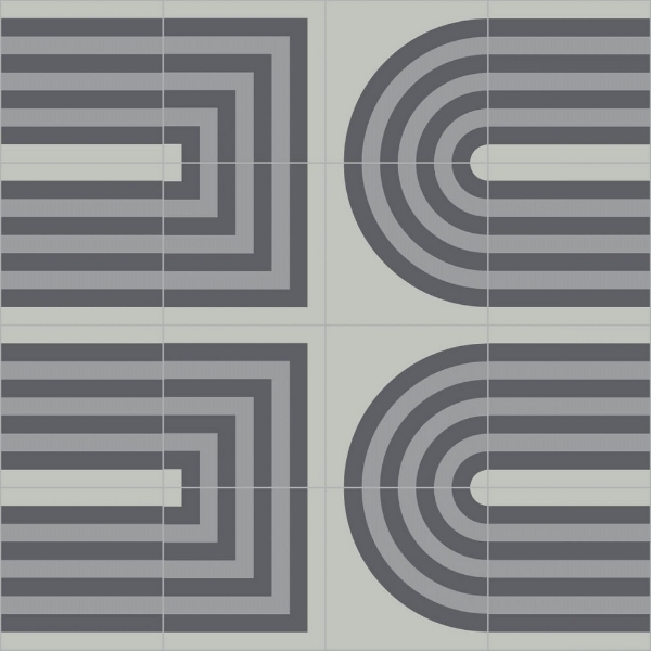 Picture of Bisazza Mosaico - Cementiles Decorations Square Duct Grey