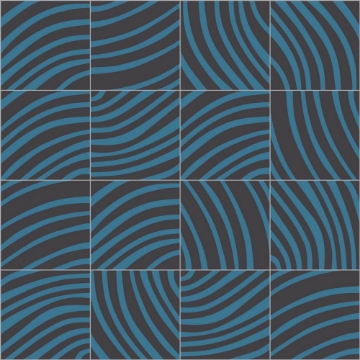 Picture of Bisazza Mosaico - Cementiles Decorations Square End Grain Ocean