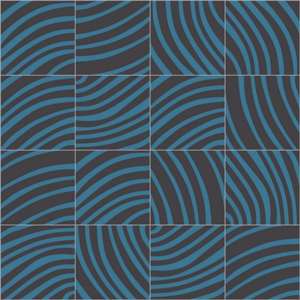 Picture of Bisazza Mosaico - Cementiles Decorations Square End Grain Ocean