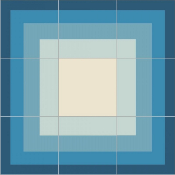 Picture of Bisazza Mosaico - Cementiles Decorations Square Maze Indigo