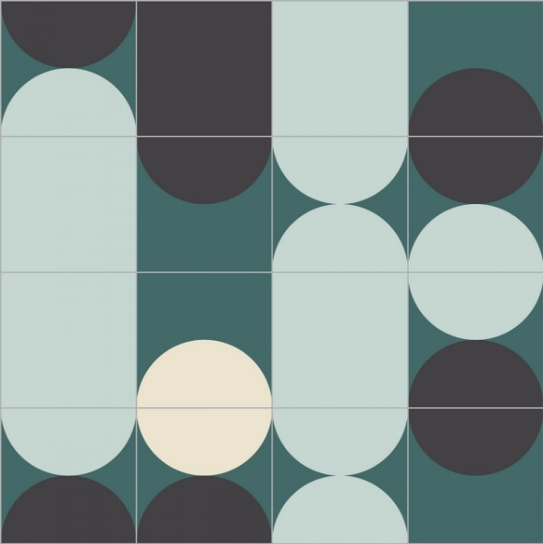 Picture of Bisazza Mosaico - Cementiles Decorations Square Pill Cocktail 30