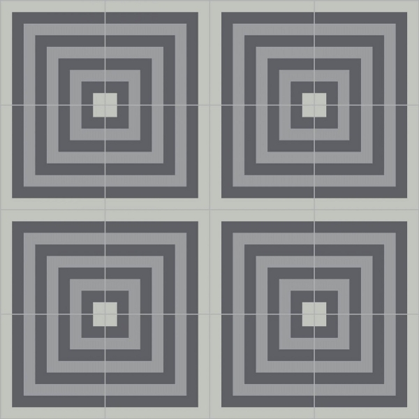 Picture of Bisazza Mosaico - Cementiles Decorations Square Pipe Corner Grey