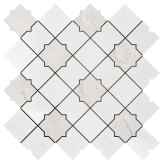 Picture of Bati Orient - Marble Star and Square White Beige Mix