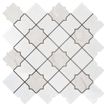 Picture of Bati Orient - Marble Star and Square White Beige Mix
