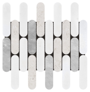 Picture of Bati Orient - Marble Elongated Round White Grey Beige