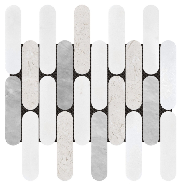 Picture of Bati Orient - Marble Elongated Round White Grey Beige