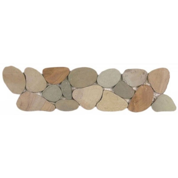 Picture of Bati Orient - Pebbles Sliced Matte Border Mix Golden