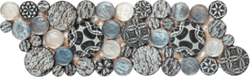 Picture of Bati Orient - Round Mosaic Penny Round Decor Border Black