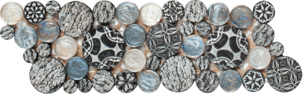 Picture of Bati Orient - Round Mosaic Penny Round Decor Border Black