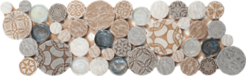 Picture of Bati Orient - Round Mosaic Penny Round Decor Border Beige