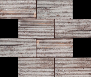 Picture of Bati Orient - Rust Industrial Silver Linear Relief