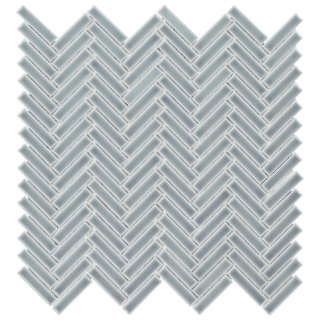 Picture of SOHO Studio Corp - Motek Herringbone Mosaic Polished Sky Blue