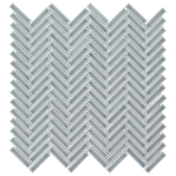 Picture of SOHO Studio Corp - Motek Herringbone Mosaic Polished Sky Blue