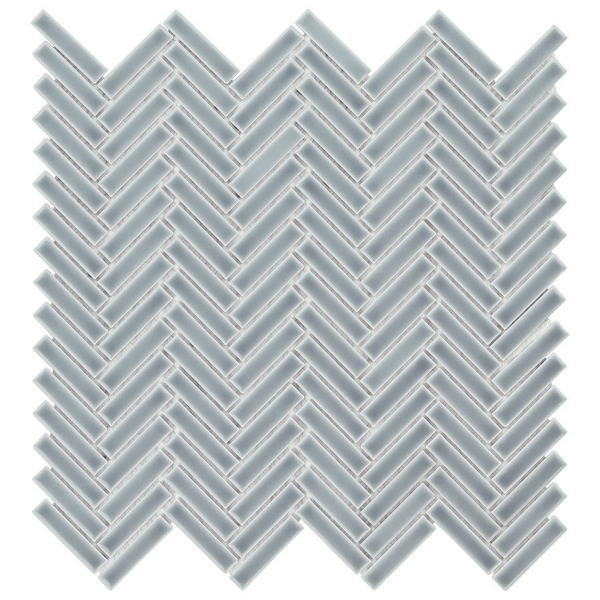 Picture of SOHO Studio Corp - Motek Herringbone Mosaic Polished Sky Blue