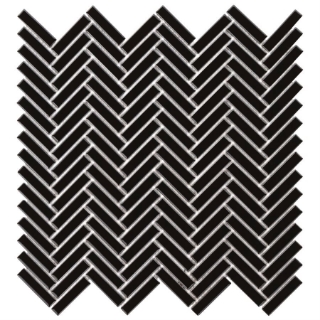 Picture of SOHO Studio Corp - Motek Herringbone Mosaic Polished Black