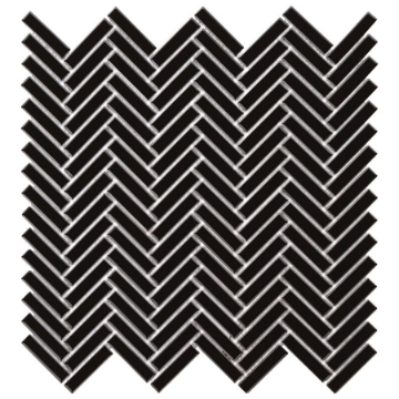 Picture of SOHO Studio Corp - Motek Herringbone Mosaic Polished Black