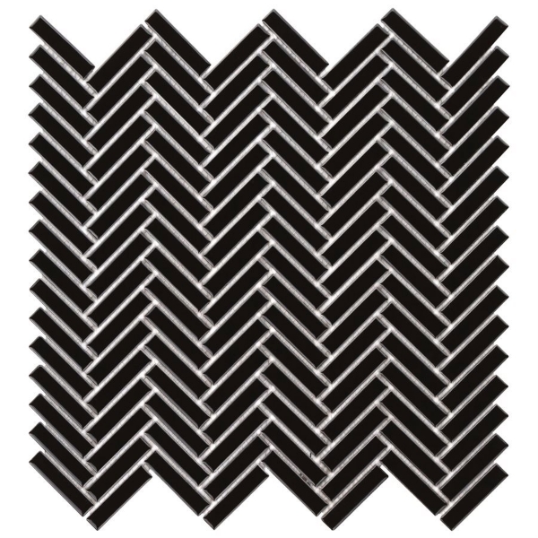 Picture of SOHO Studio Corp - Motek Herringbone Mosaic Polished Black