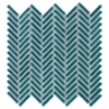 Picture of SOHO Studio Corp - Motek Herringbone Mosaic Polished Teal Crackled
