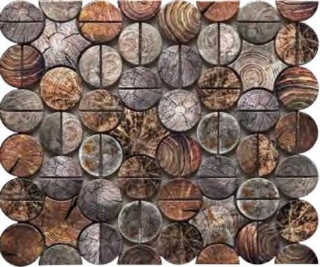 Picture of Bati Orient - Round Aluminum Wood Look