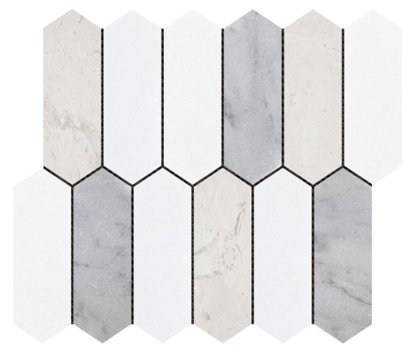 Picture of Bati Orient - Marble Picket White Grey Beige