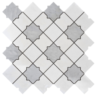 Picture of Bati Orient - Marble Star and Square White Grey Mix