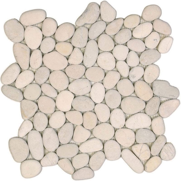Picture of Tesoro - Ocean Stones Pebble Mosaic White