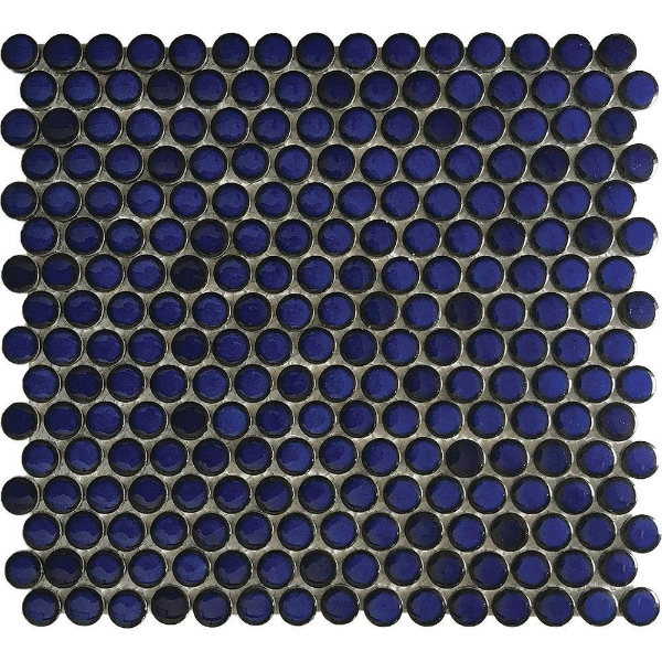 Picture of Tesoro - Penny Round Mosaic Cobalt Blue