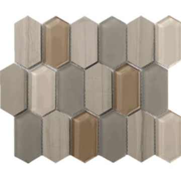 Picture of Tesoro - Metropolitan Stone and Glass Blends Picket Mosaic Dune