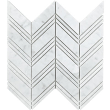 Picture of Tesoro - Metropolitan Stone Chevron Mosaic White Cararra